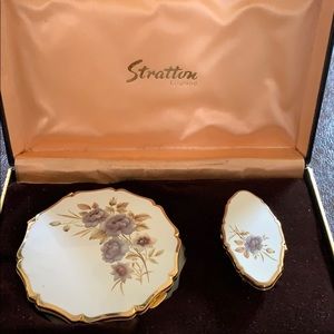 Vintage Stratton Compact and Lipstick Holder